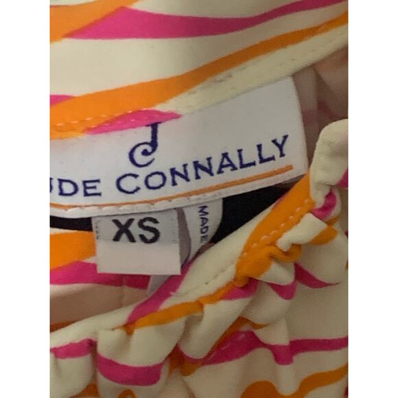 Jude Connally Lisa Dress XS Pink Cream‎ Orange Pink Print - Picture 3 of 6